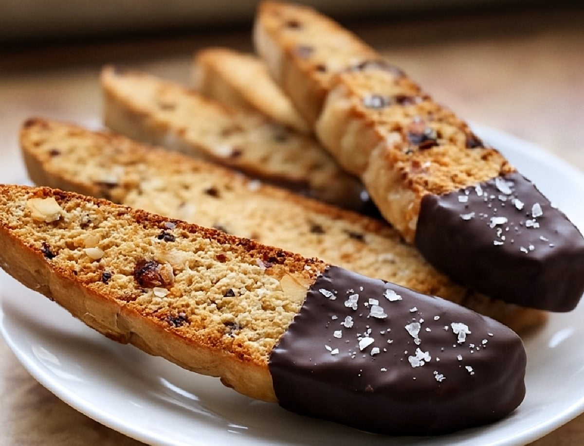 Chocolate-dipped Almond Biscotti