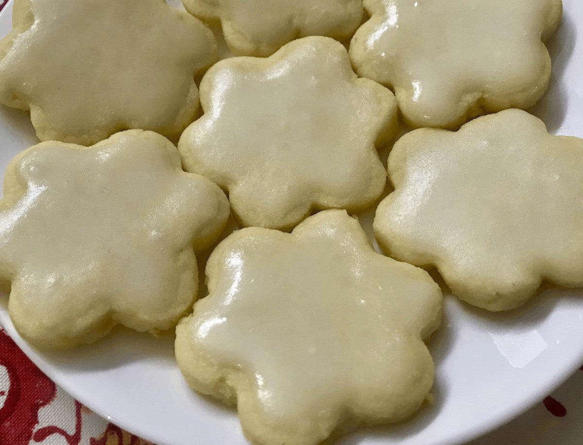 Lemon Shortbread Cookies with Lemon Glaze